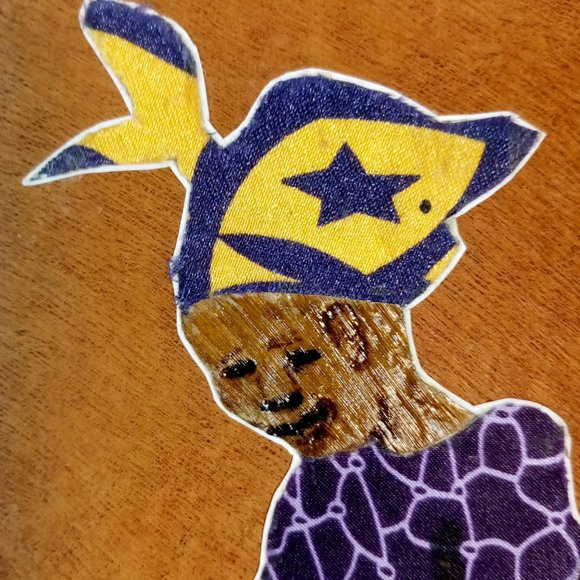 Authentic Handmade African Uganda Art Piece Woman and Child - Picture 6 of 6